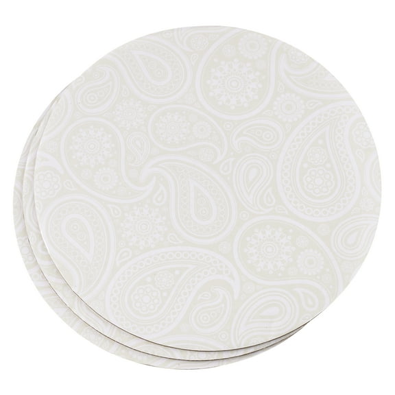 12 Packs: 3 ct. (36 total) 10" Silver Paisley Cake Boards by Makery