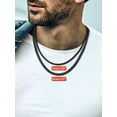 thumbnail image 3 of FaithHeart Men Necklace Black Stainless Steel Flat Box Link Chain Necklace, Stylish 4mm Width Box Chain Necklaces for Men Non Tarnish Hip Hop Chain Jewelry Gifts for Son Graduation 28 Inches, 3 of 9