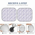 thumbnail image 6 of Xecao Lavender Flowers for Foldable Car Sun Shades (2-Pack) offer sun protection with an easy-fold design for convenient windshield shading., 6 of 7