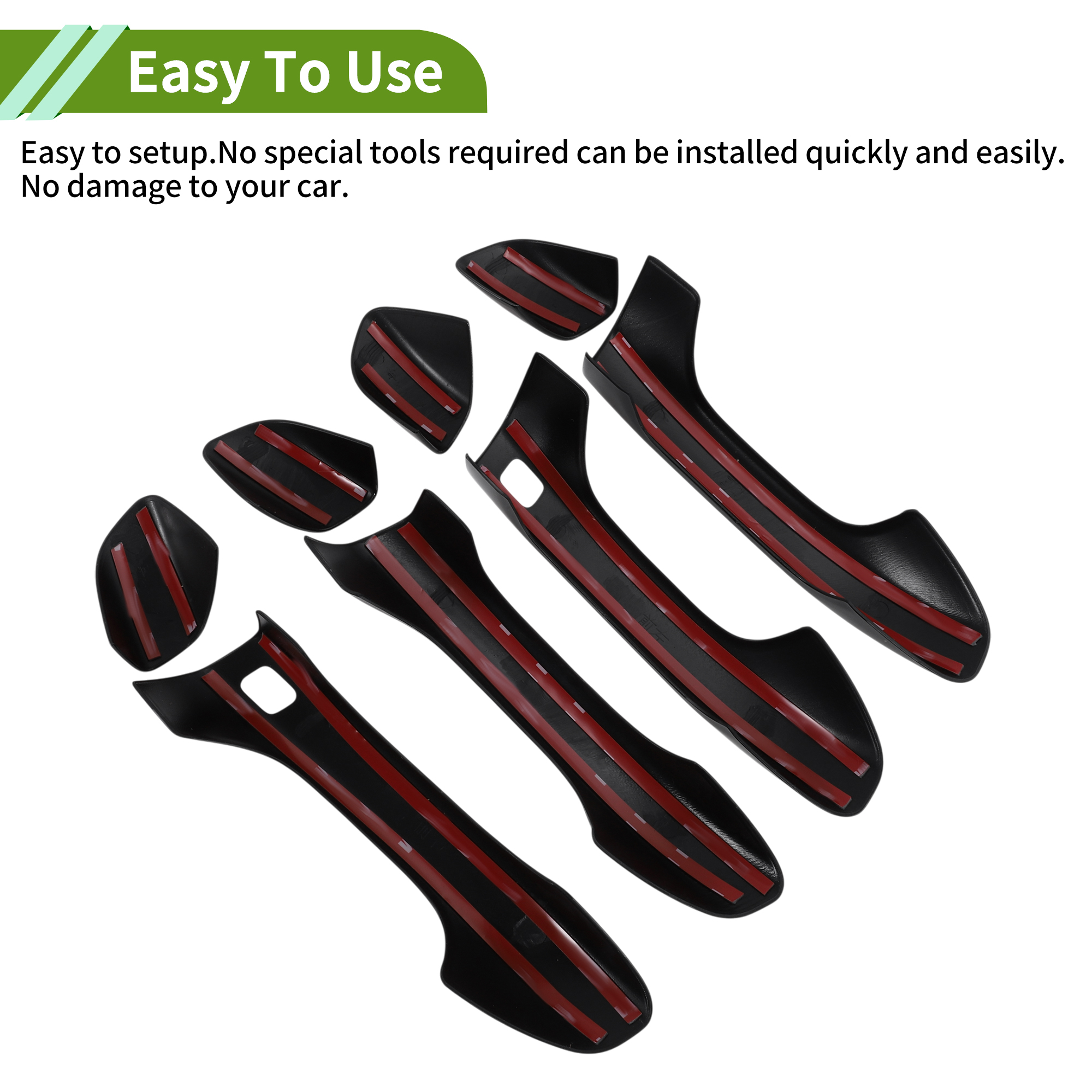 Unique Bargains Exterior Door Handle Cover Trim for Kia Sportage 2017-2022 Bright Black