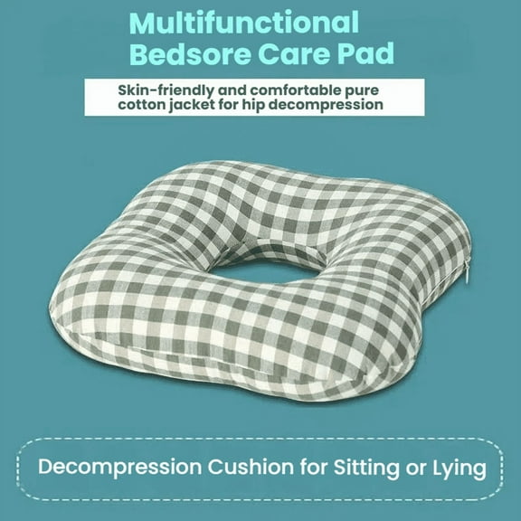 Zohisin Donut Seat Cushion Ring Pillow for Bed Sores & Tailbone Pain Relief - Orthopedic Coccyx Support Pillow with Washable Cover, Bedridden/Wheelchair/Post-Surgery Use, (11.4 x 12.2”))