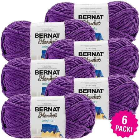 Bernet Color Bernat Blanket Brights Yarn - 6/Pk-Pow Purple | Walmart Canada