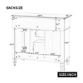 thumbnail image 6 of GDF Studio 36" Bathroom Vanity with Sink Combo, 2 Storage Drawers and Soft Close Doors, Wooden Frame, Green, 6 of 10