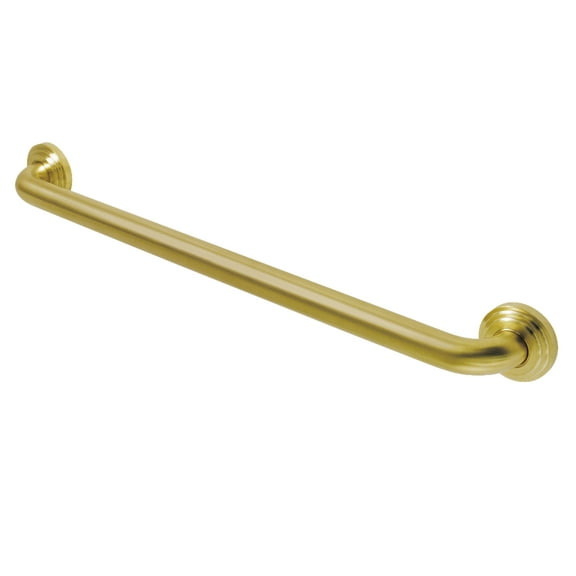 Kingston Brass DR214247 Milano 24" x 1-1/4" O.D. Brass Decorative Grab Bar, Brushed Brass