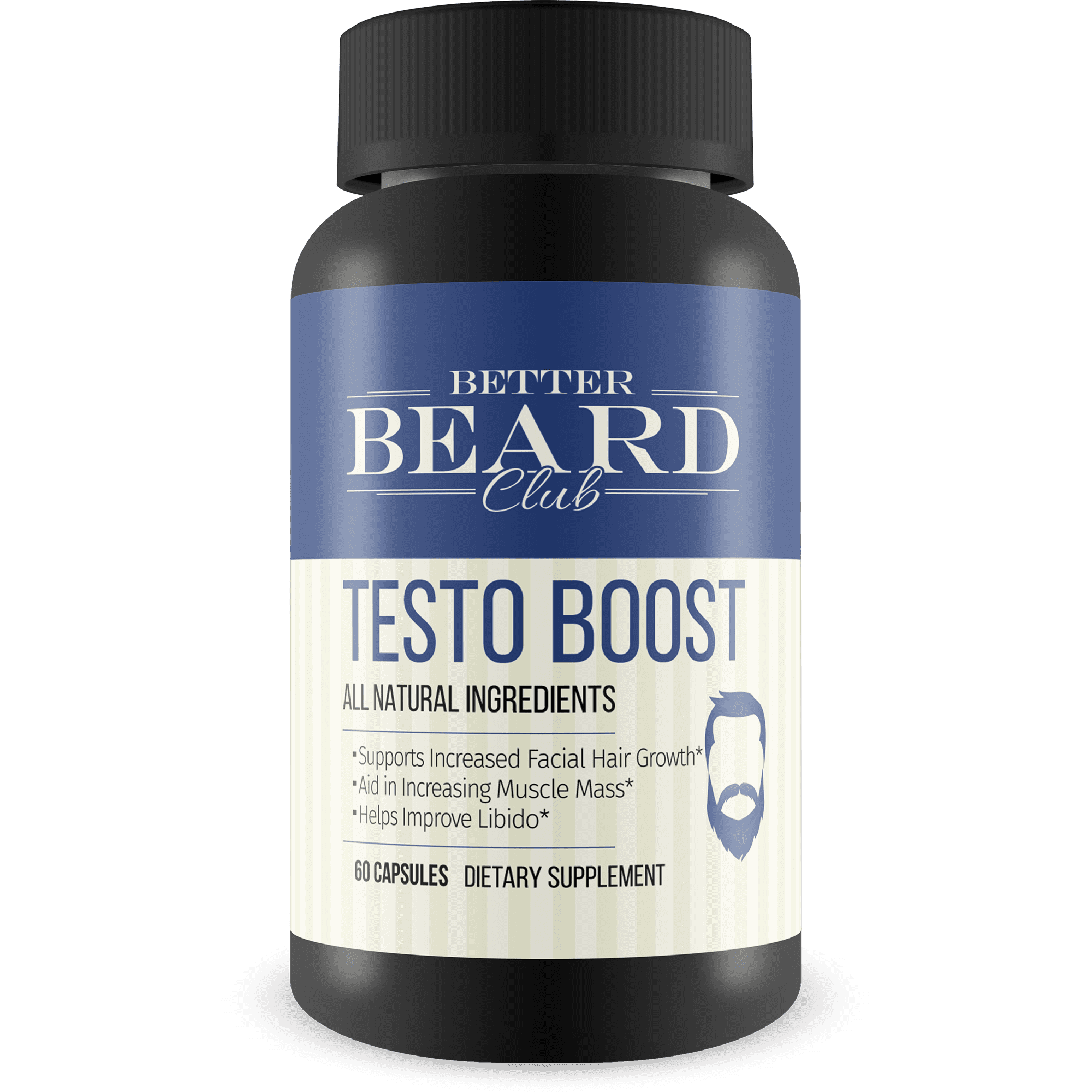 Better Beard Club TestoBoost Beard Growth Supplement 60 Capsules