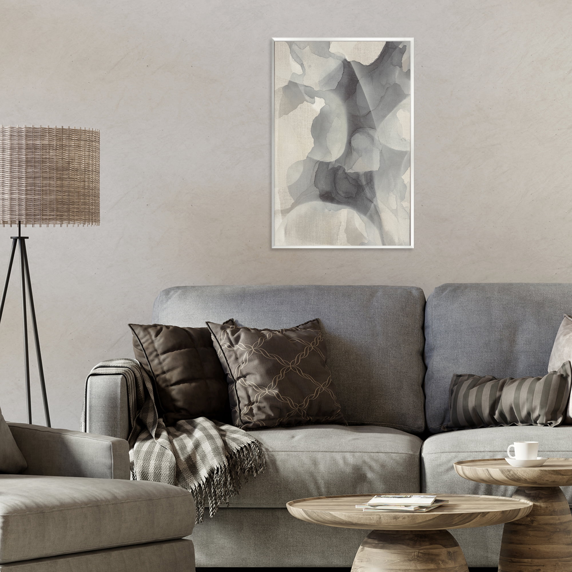 Stupell Industries Mottled Monochrome Abstract Wall Plaque Art, design by Kippi Leonard