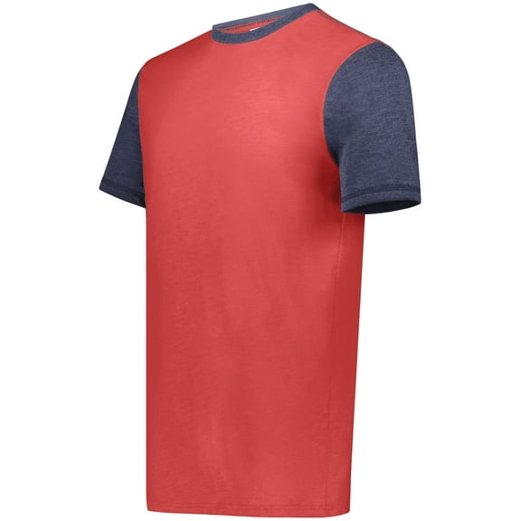 Augusta Sportswear 6877.22V.L Youth Gameday Vintage Ringer T-Shirt, Birch & Navy Heather - Large