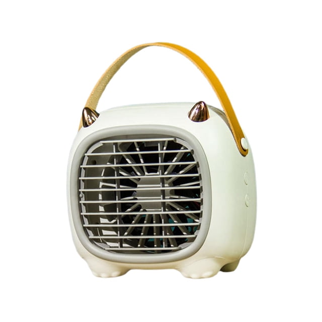 Ventilador de mesa con circulación de aire, ventilador de mesa USB, refrigeración silenciosa, potente ventilador recargable de 3 velocidades, portátil Blanco