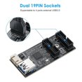 thumbnail image 5 of Tarjeta adaptadora USB 3,2 Gen1 a doble macho de 19 pines, tarjeta de expansión USB 3,0 de 5gbps a 2 puertos de 19 pines para ventana, 5 of 5