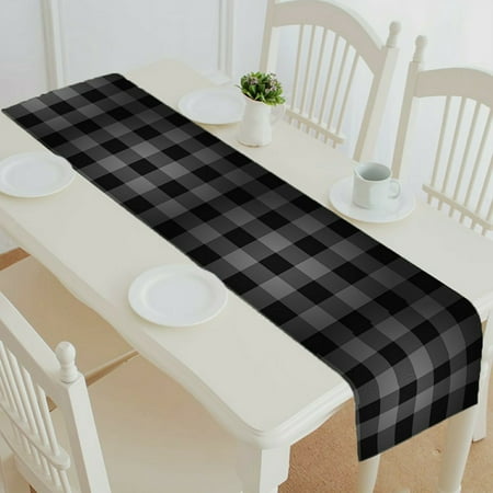 

ECZJNT Lumberjack plaid table runner table cloth tea table cloth 14x72 Inch