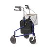 Medline Foldable 3 Wheel Rollator, with Basket, 6" Wheels, Blue