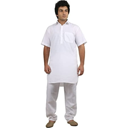 

Royal Men s Cotton Kurta Pyjama Set (ROYAL_123_White_X-Large)