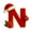 N, variant on DAMAI 26 Letter Ornaments for Christmas Tree Decorations, 2025 New Acrylic Letter Personalized Christmas Ornaments With Santa Hats And Gift Boxes, Xmas Alphabet for DIY Crafts