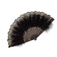 thumbnail image 4 of Accesorios para abanicos de plumas, abanicos de mano estilo flapper para fiestas de té, bailes de graduación, bodas y novias. Negro, 4 of 9