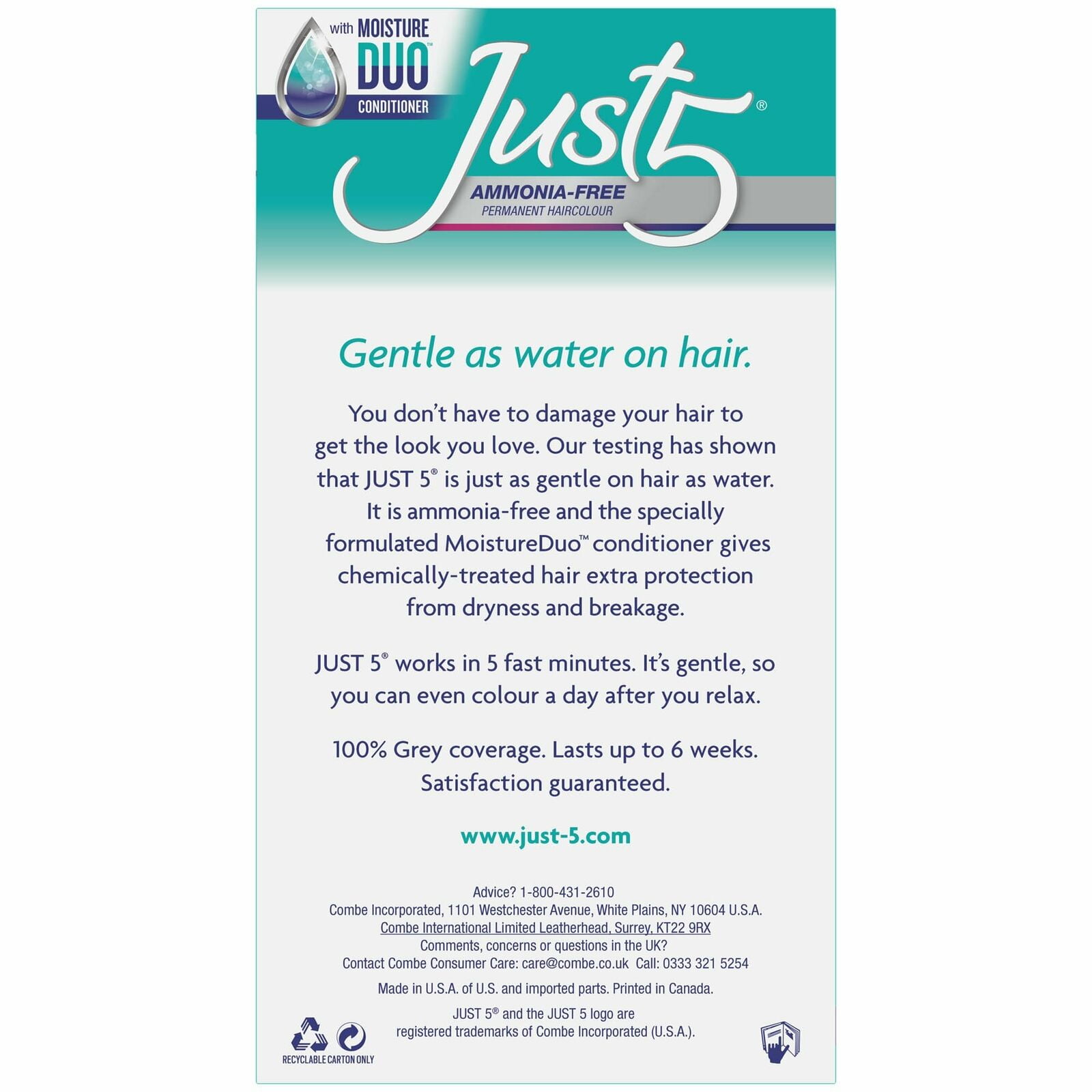 Just 5 Color Natural Jet Black 6 Pack