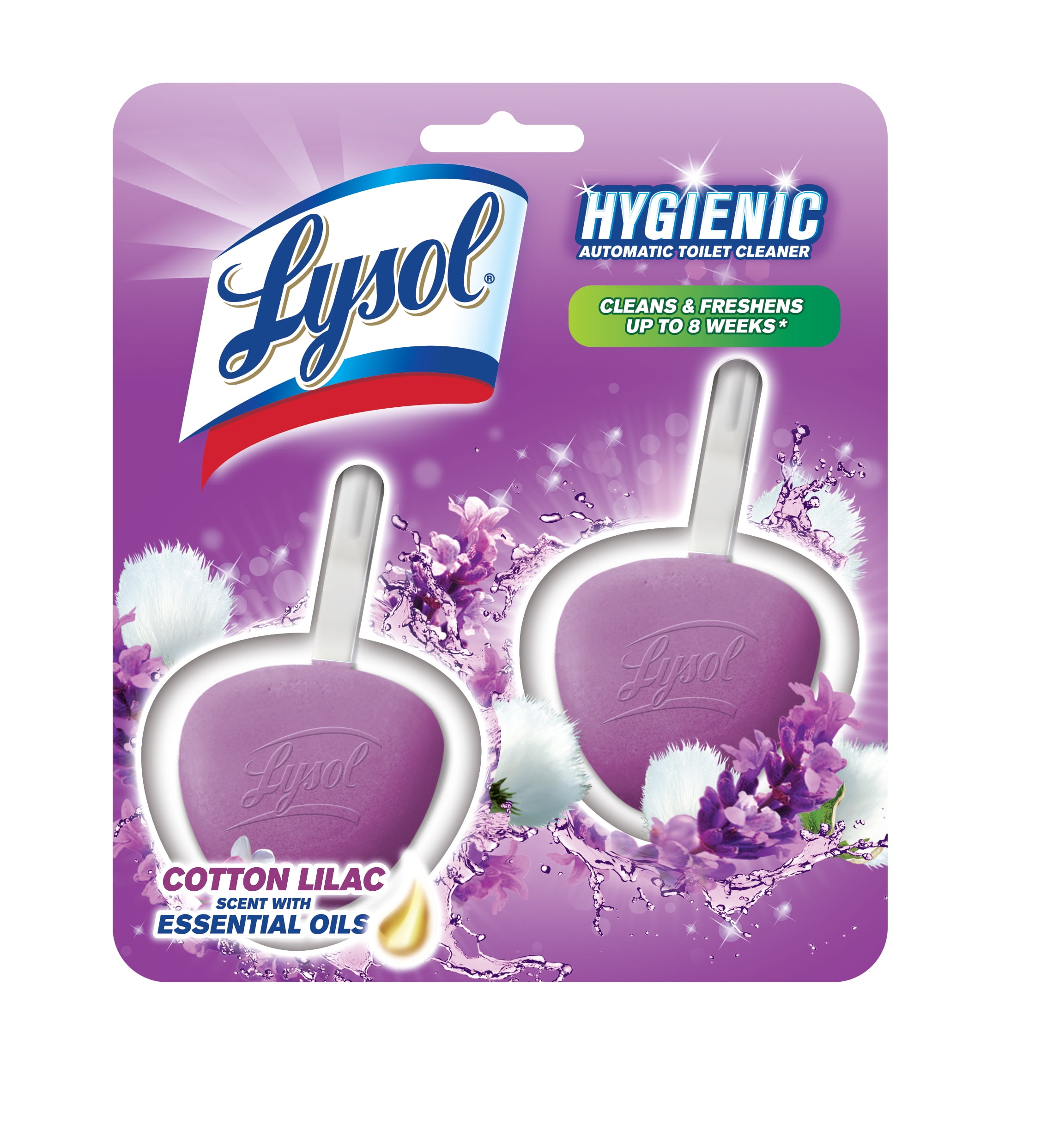 Lysol Hygienic Automatic Toilet Bowl Cleaner, Cotton Lilac ...