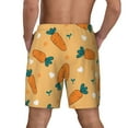 thumbnail image 3 of Kdxio Love Carrot Print Men's Swim Trunks with Compression Liner 7 Inch Inseam Quick Dry Swim Shorts, 3 of 7