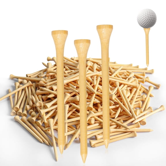 Golf Tees 2-3/4" 3-1/4'' | 250or500 pcs. | Extra Durable & Stronger Than Wood Tees | Biodegradable & Less Friction, Golf Tees Bulk Bag