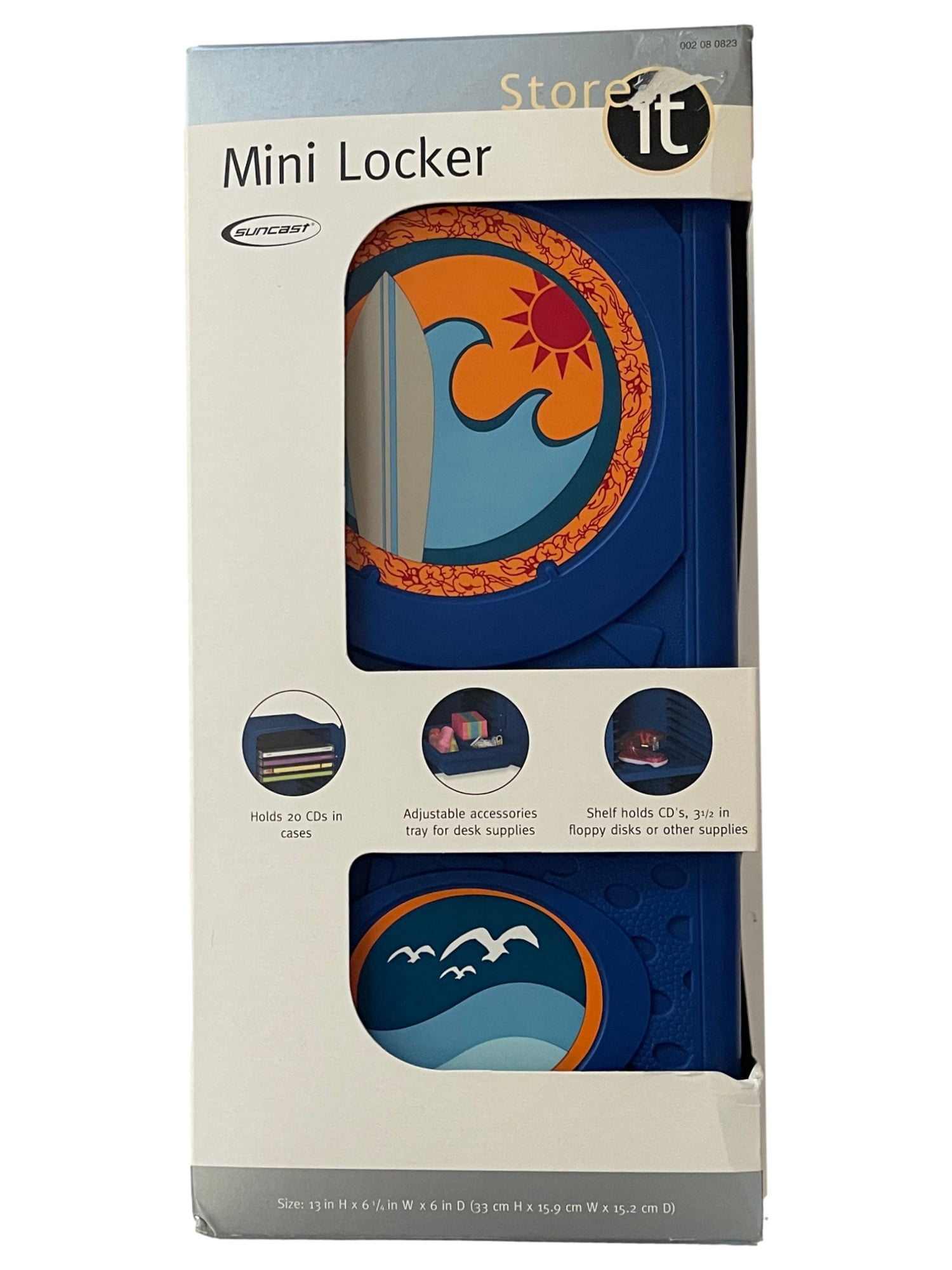 Suncast CD Storage Mini Locker Holds 20 CD's with Surfing Theme