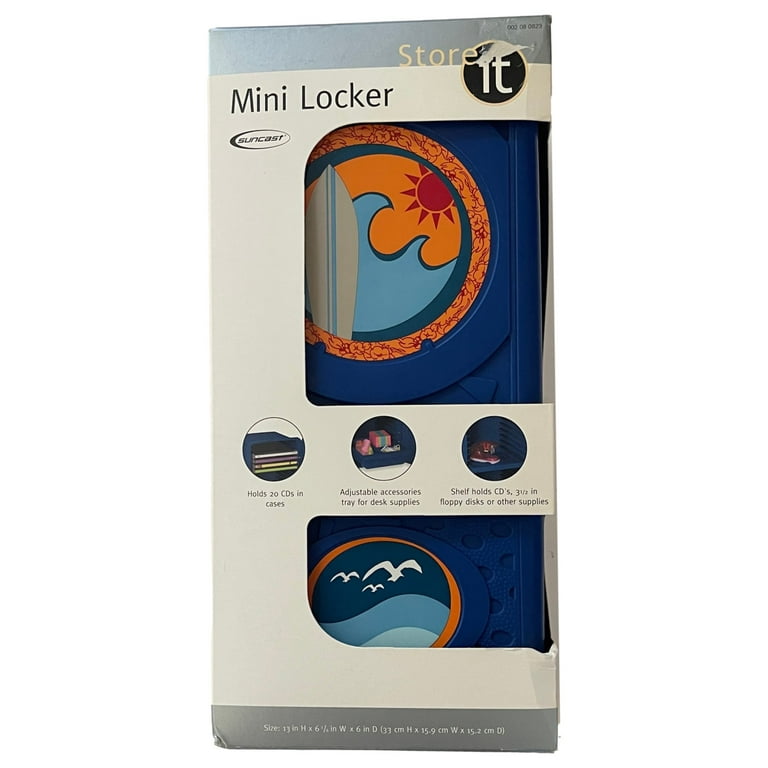Suncast CD Storage Mini Locker Holds 20 CD's with Surfing Theme