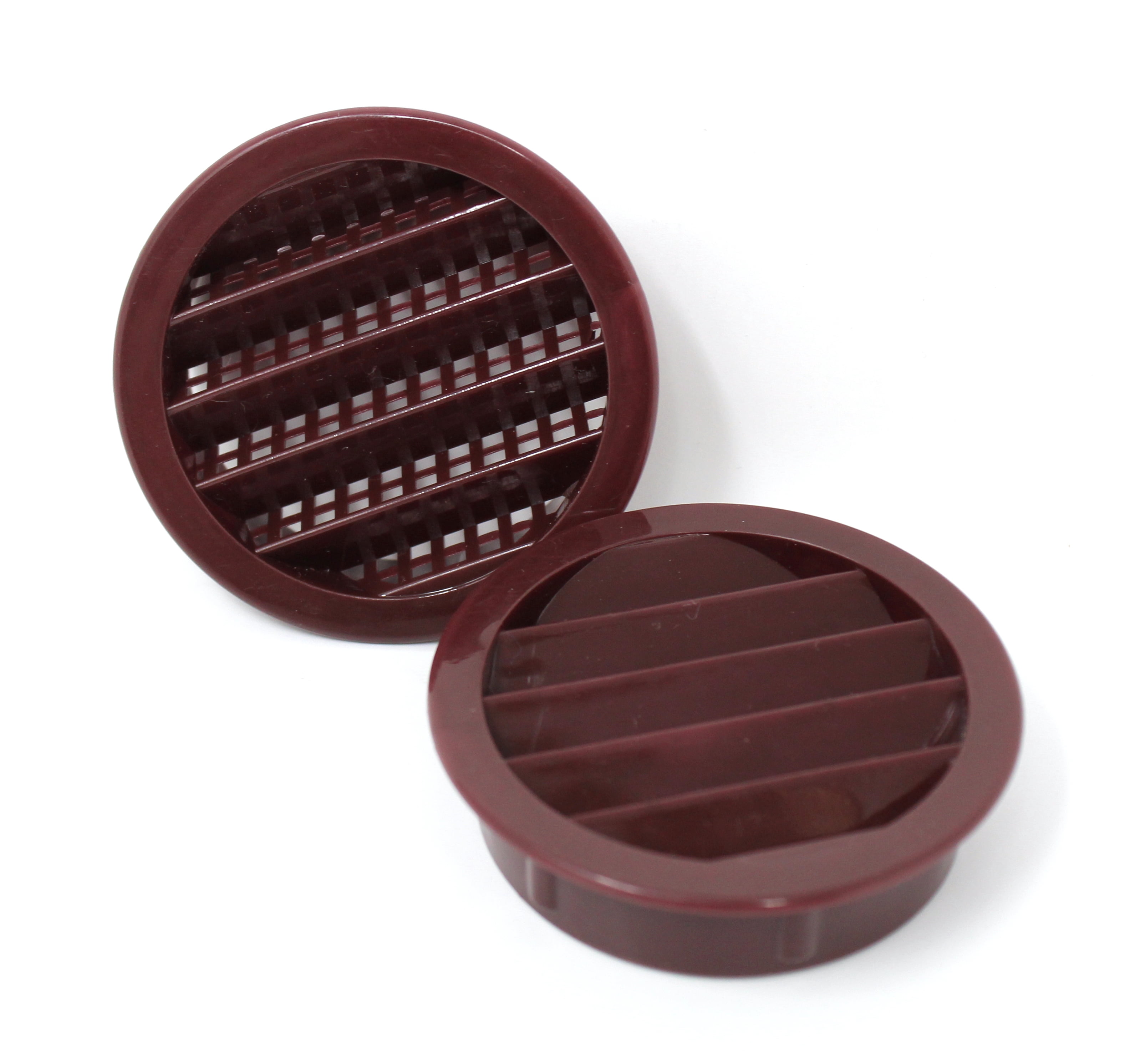 18 Pack 2" Brown Round Plastic Louver Soffit Air Vent