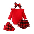 thumbnail image 3 of eczipvz Newborn Baby Girls Christmas Clothes Outfits Infant Reindeer My First Christmas Bodysuit Romper Shorts Clothing Sets Size 3-6 Months, 3 of 9