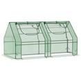 thumbnail image 2 of Outsunny 6' x 3' x 3' Mini Portable Greenhouse Garden Hot House with Two PE/PVC Covers, Steel Frame, 2 Roll Up Windows, 2 of 9