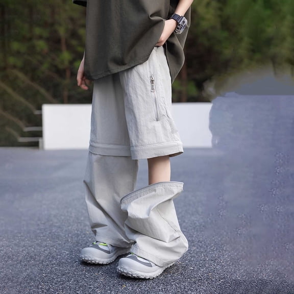 TIANZEN Versatile Boys Convertible Pants Summer Lightweight Casual Trousers Outdoor For Big Kids Youth Boy