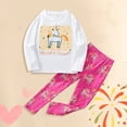 thumbnail image 2 of Vedolay 7-8 Years Child Toddler Girls Clothes Winter Toddler Girls Clothes Long Sleeve Top and Pants 2 Piece Fall Winter Outfits Clothing Set, 2 of 4
