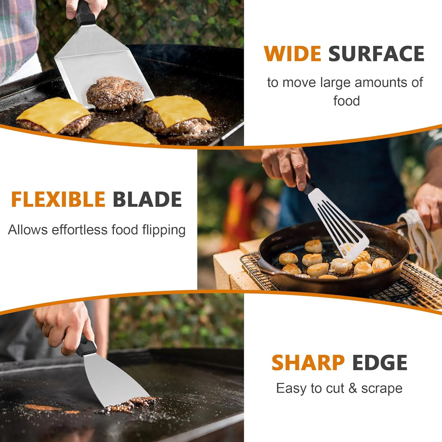 35Pcs Griddle Accessories Kit for Blackstone,  Flattop Grilling Tool Set with Stainless Steel Spatula and Burger Press