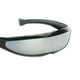 thumbnail image 3 of Gafas de vestuario Zulema Unisex de lente única Marco negro plateado, 3 of 6