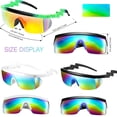 thumbnail image 2 of Lentes de sol semi-almohadillados neón estilo retro de los 80s y 90s para hombre y mujer, 2 of 6