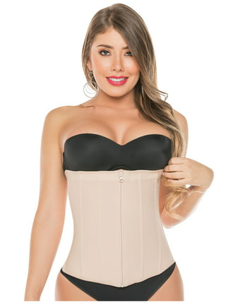 BE SHAPY Salome 0420 Fajas Reductoras Colombianas Butt Lifter Tummy Control  for Women + Ab Compression Board and Lipo Foam Biege XS at  Women's  Clothing store