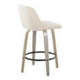 thumbnail image 3 of LumiSource Grey Toriano 26" Fixed Height Counter Stool - Set of 2, 3 of 3