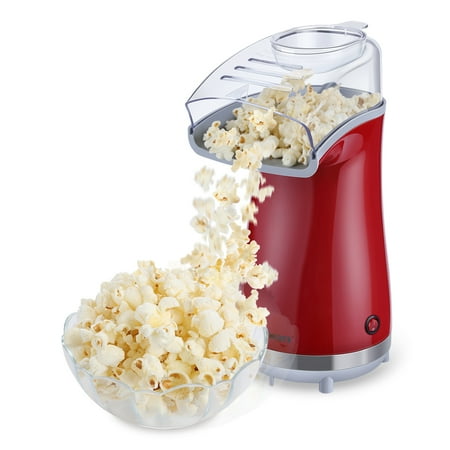 Excelvan Air-pop Popcorn Maker Makes 16 Cups of Popcorn, Includes Measuring Cup and Removable Lid Popcorn Maker HOT AIR POPCORN (Best Way To Make Popcorn In A Popcorn Machine)