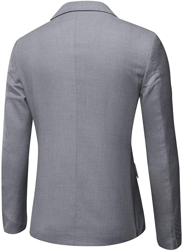 WEEN CHARM Mens Suits One Button Slim Fit 2-Piece Suit Blazer Jacket Pants Set