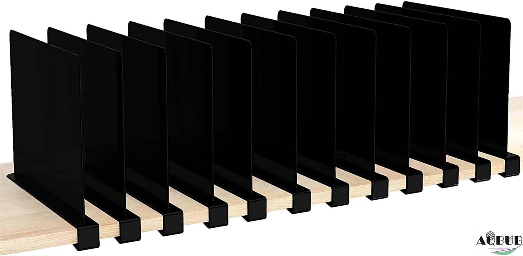 HBlife 6-Pack Acrylic Shelf Dividers For Closet Organizing - White Vertical Dividers For Purses, Sweaters, Shirts & Kitchen Cabinets - View #9