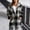 Grey, variant on Sanbonepd Women's Plush Coat Long Sleeve Plaid Hooded Zipper Loose Fleece Jacket