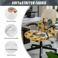 thumbnail image 3 of Xoenoiee Rooster Chicken Print 3 Pieces Office Chair Cover with Armrest Pad Covers, Sunflower Daisy Butterfly Waterproof Dining Chair Cover Soft Desk Computer Chair Slipcover with Elastic Edge, L, 3 of 6