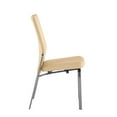 thumbnail image 3 of Milan Marjorie Motion-Back Faux Leather Side Chair in Beige (Set of 2), 3 of 7