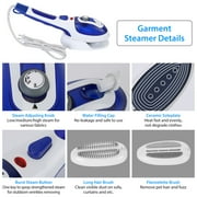 800W Handheld Electric Steam, imounTEK100ML Tank Blue White Anti-Scalding Anti Dripping Portable Iron Garment Steamer Fabric Clothes Laundry Steam Brush with 3 Adjustable Steam