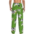 thumbnail image 3 of Balery Men'S Cows With Calfs Green Pants,Sleepwear Pants,Pajama Pants,Pj Bottoms Drawstring And Pockets-Xx-Large, 3 of 9