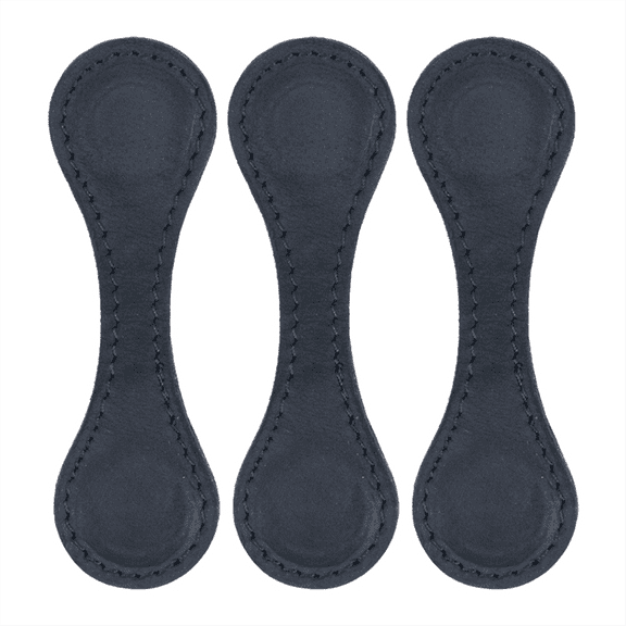 Leather Magnetic Bookmark, Magnet Bookmarks, Handmade, 3Pcs Black