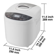 KFFKFF Bread Maker 2LB 19 in 1 Automatic Bread Machine Non Stick White