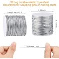 thumbnail image 2 of 2 Rolls Metallic Elastic Cords Stretch Cord Ribbon Metallic Tinsel Cord Rope for Craft Making Gift Wrapping, 1 mm 55 Yards (Gold), 2 of 5