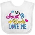 thumbnail image 3 of Inktastic My Aunt and Uncle Love Me with Hearts Boys or Girls Baby Bib, 3 of 4