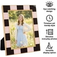 thumbnail image 4 of Concepts 8x10 Picture Frame – Black & White Checkered Retro Design with Gold Border, Enameled Finish, and HD Clear Glass. Durable frame for wall mounting or tabletop display, 4 of 7