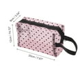 thumbnail image 2 of 1 Pc Mesh Flocking Heart Pattern Makeup Bag for Outdoor Activities Pink Mesh Fabric, 2 of 6