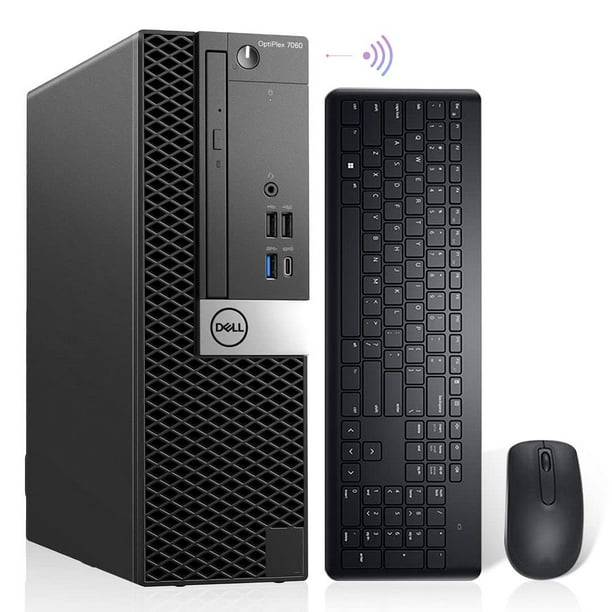 Dell OptiPlex 7060 Windows 11 Pro Computadora de escritorio SFF, Intel 8ª generación i7-8700 Hexa Core, 32 GB DDR4 Ram nuevo 1 TB NVMe M.2 SSD, AX210 WiFi integrado 6E y Bluetooth 5.2, nuevo teclado y