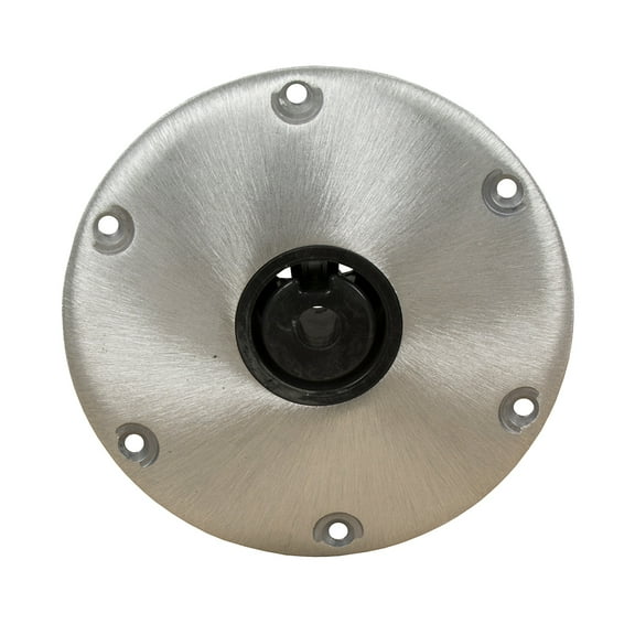 Springfield Plug-In 9" Round Aluminum 2-3/8" Hi-Lo Base, Satin Finish